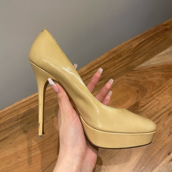 Jimmy Choo beige Alex platform heel - Picture 5 of 7